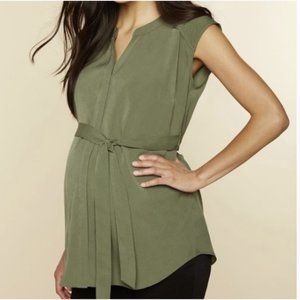 Motherhood cap sleeve tie detail maternity tunic